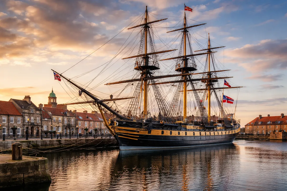 HMS Trincomalee at Hartlepool Marina in Hartlepool where Auto Access provides mobile auto locksmith services