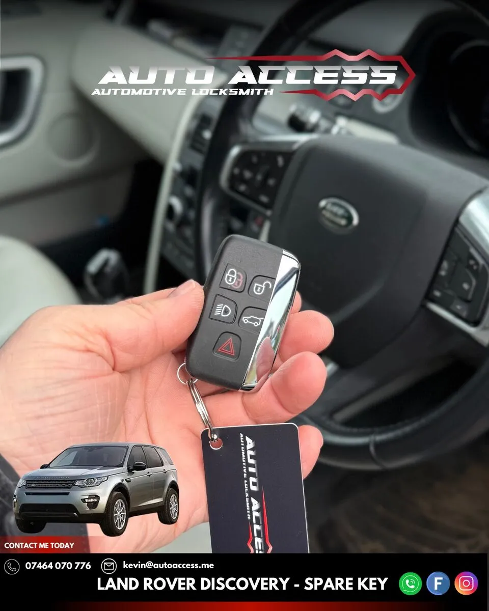 Land Rover Discovery spare key cut and programmed by Auto Access auto locksmith in Blackhall, Peterlee