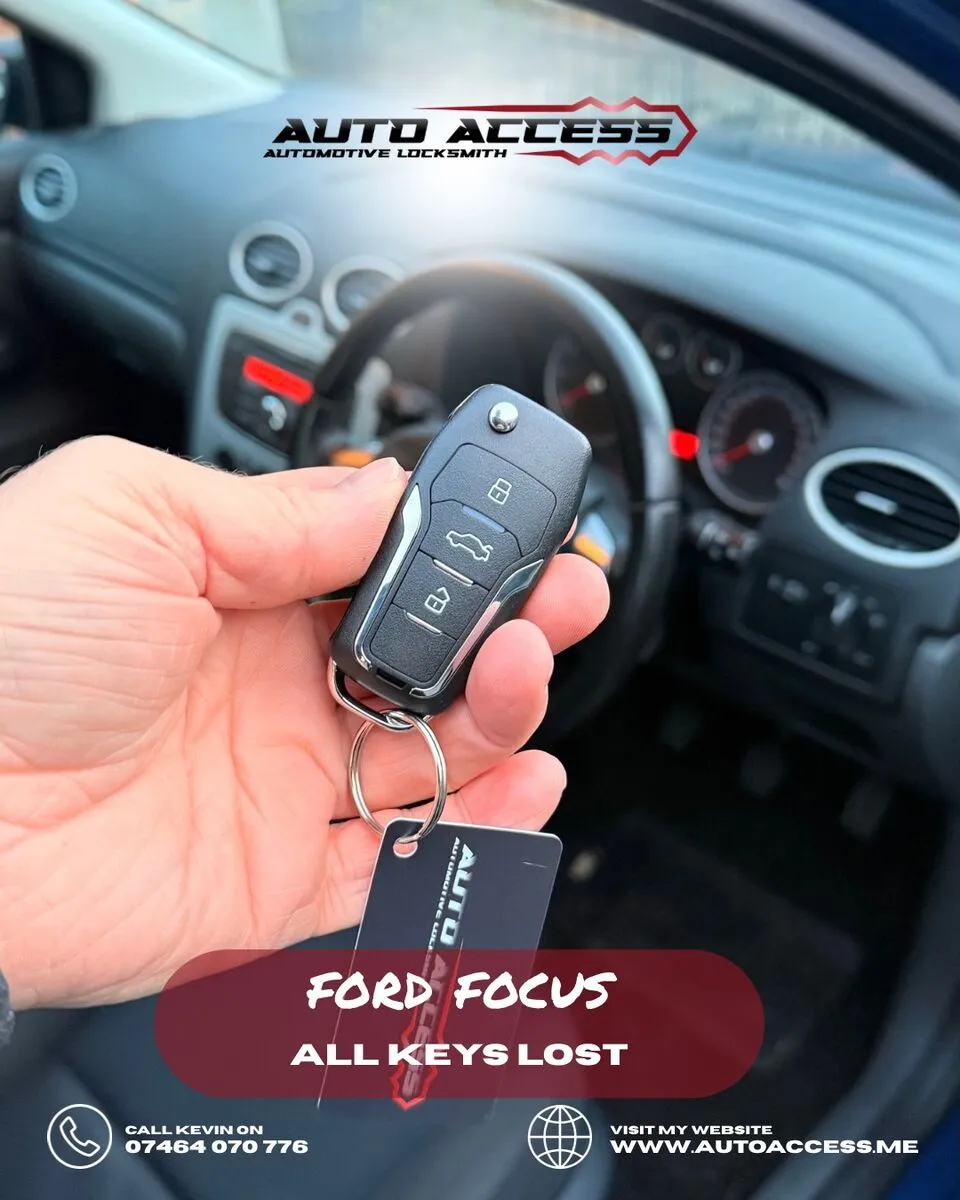 Ford Focus all keys lost replacement by Auto Access auto locksmith in Great Ayton, Middlesbrough