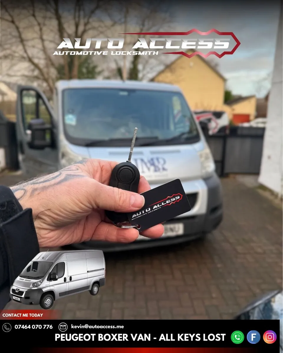 Peugeot Boxer van all keys lost replacement by Auto Access in Stockton-on-Tees