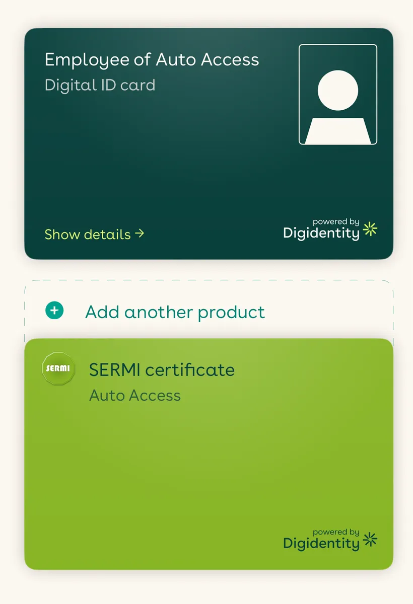 Auto Access official SERMI registration ID card and certificate
