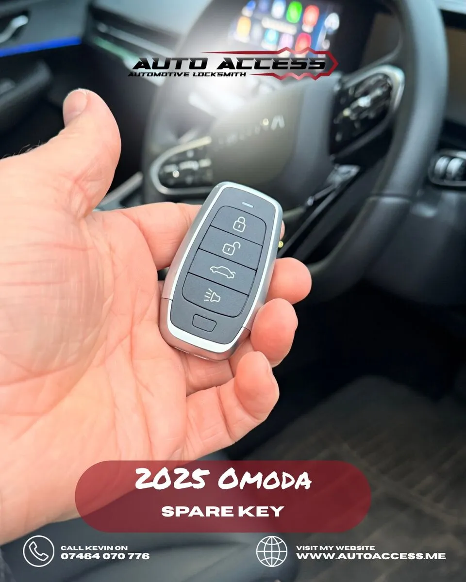 Omoda spare key cut and programmed by Auto Access auto locksmith in Ingleby Barwick, Stockton on Tees