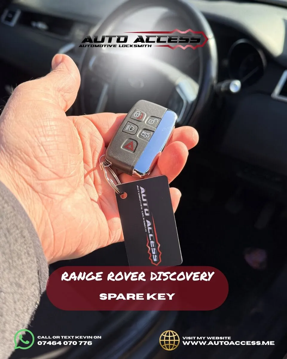 Range Rover Discovery spare key cut and programmed by Auto Access auto locksmith in Ryhope, Sunderland