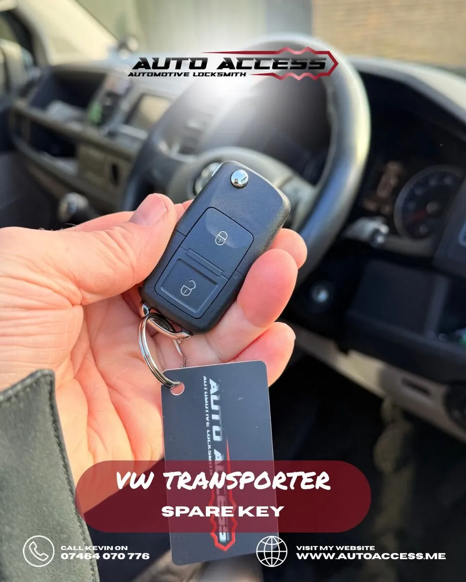 VW Transporter spare key cut and programmed by Auto Access auto locksmith in Windy Nook, Gateshead